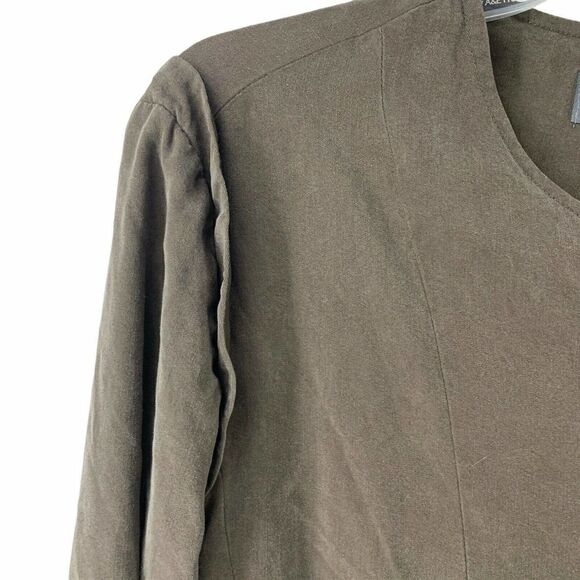 ASTR Gray Tencel Moto Jacket Asymmetric Zip Medium - Picture 3 of 11